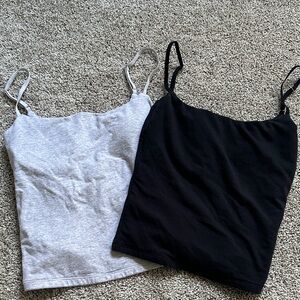 Abercrombie & Fitch Black and Gray Camisole Set (Bra free)